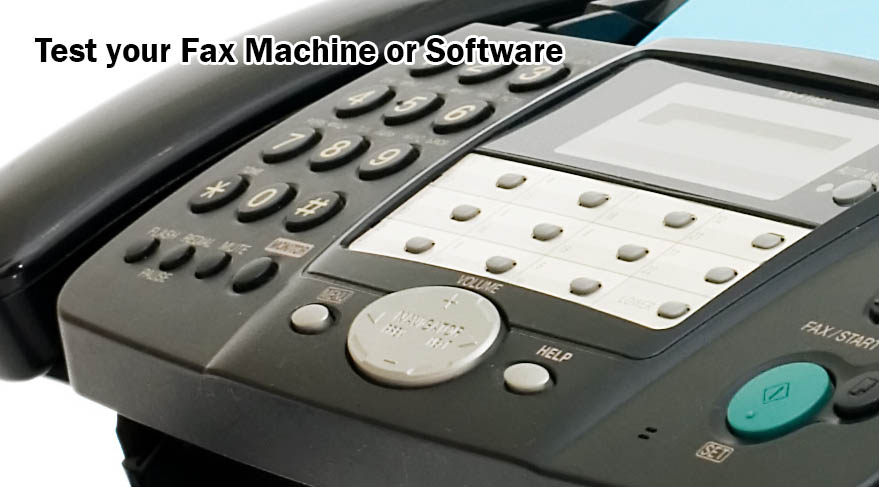 How can I test my fax machine?