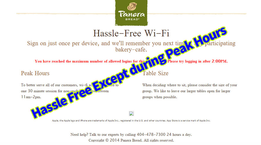 Hacking Panera Bread's Wifi Time Limitations